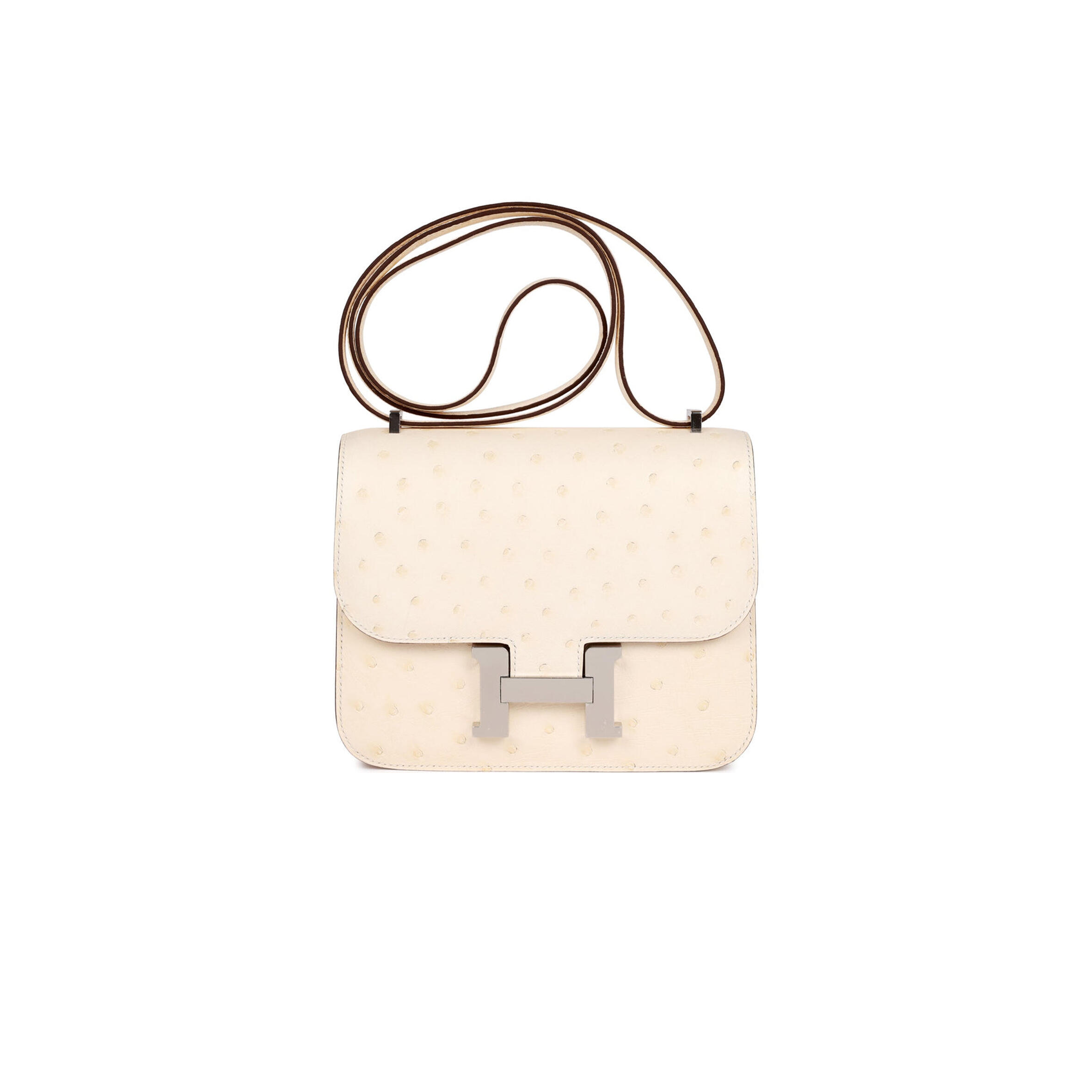H**me5 master constance 18 ostrich palladium hardware (18*15*4cm)